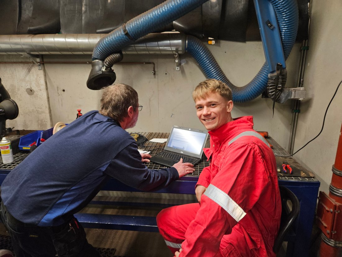 Ådne Gikling Bruseth får god opplæring hos Fluid Control