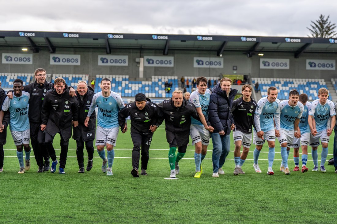 Sesongens første jubel mot EIK. Blir det mer å juble for mot Sogndal? (Foto: Nanco Hoogstad)