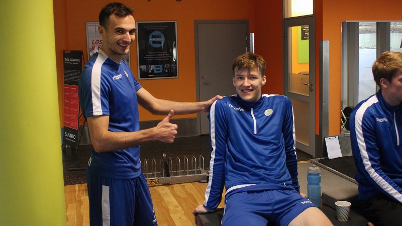 Bogdanovic og Kryger fra fysisk økt på SATS Elixia Forus.