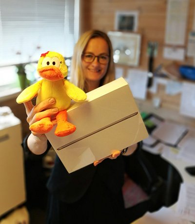 Denne iPad'en kan bli din.