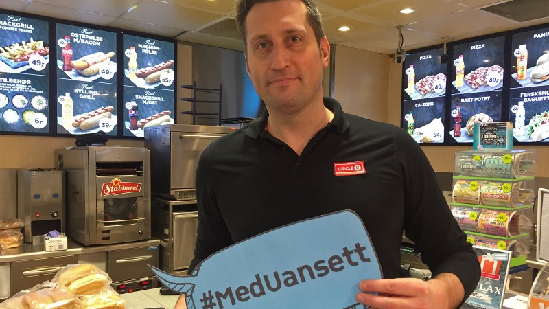 Espen Egeland hos Circle K Forus.